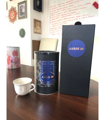 caffe millordi Kawa w puszcze i kartoniku z logo z etykietą
